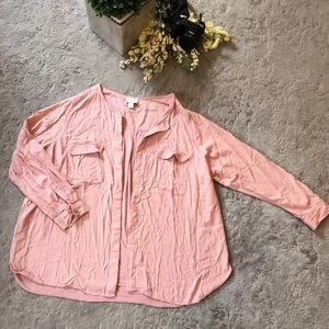 Ava & Viv Pink Button-Down Shirt